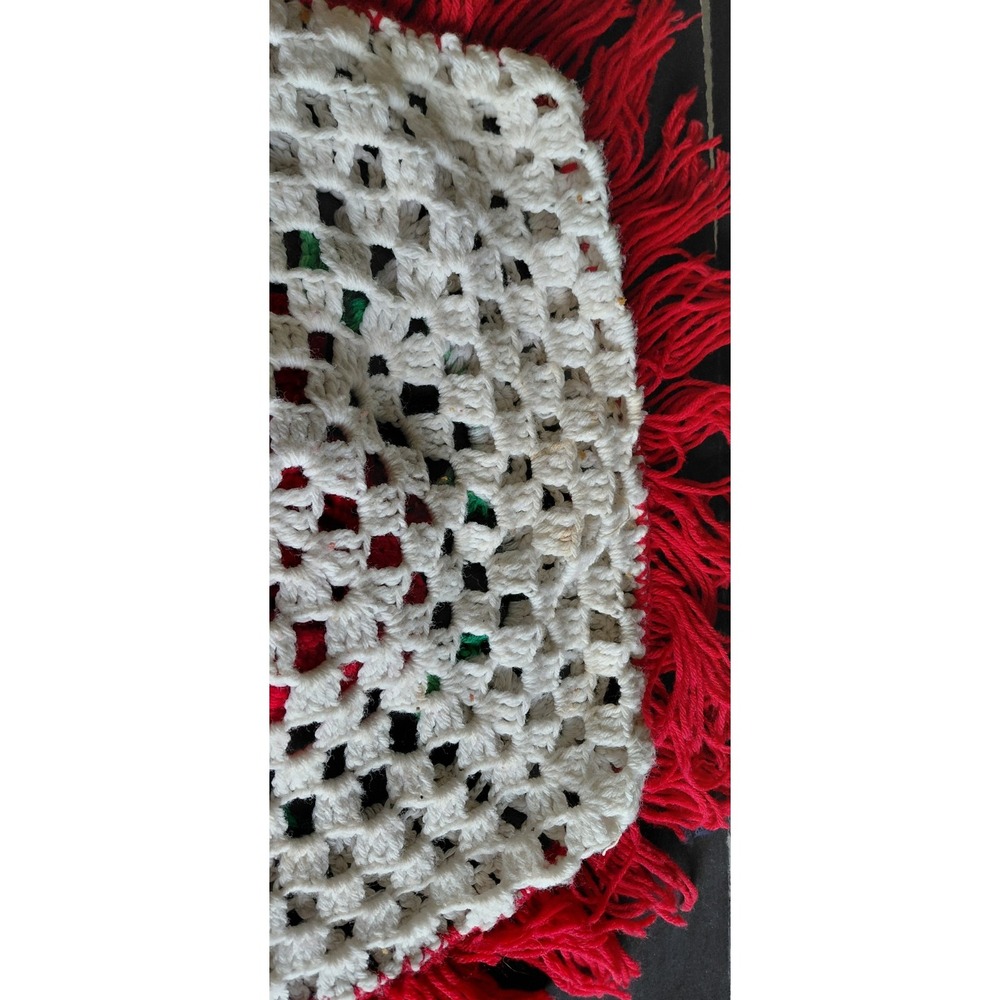 vintage handcrafted crochet 3D rose granny square pillow cover Grandma Decor Art - Picture 11 of 12